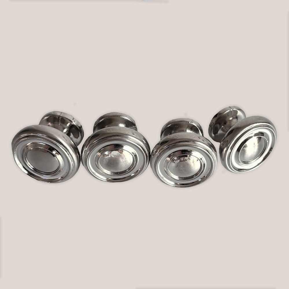 Chrome Silver Nickel Round Knob Pulls for Drawers and Cabinets Handles